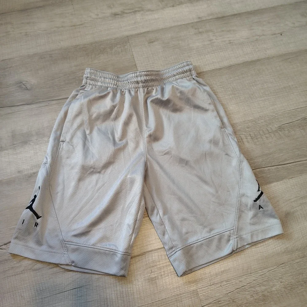Jordan Brand Dri-FIT Mesh Basketball Shorts Grey Jumpman Air Mens Small